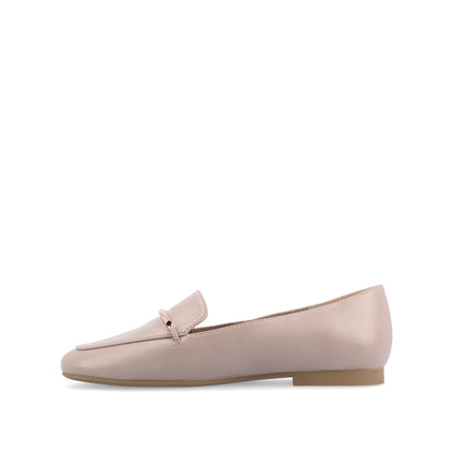 Journee WRENN LOAFER FLATS IN VEGAN LEATHER - Taupe PU