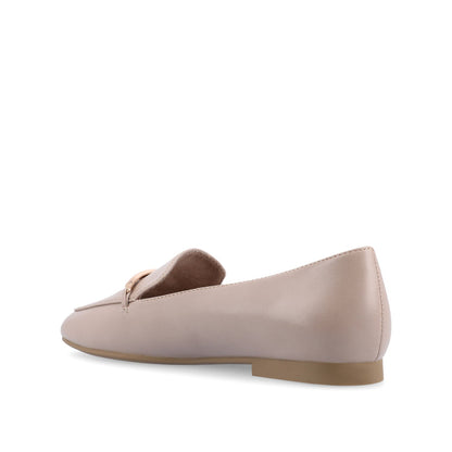 Journee WRENN LOAFER FLATS IN VEGAN LEATHER - Taupe PU