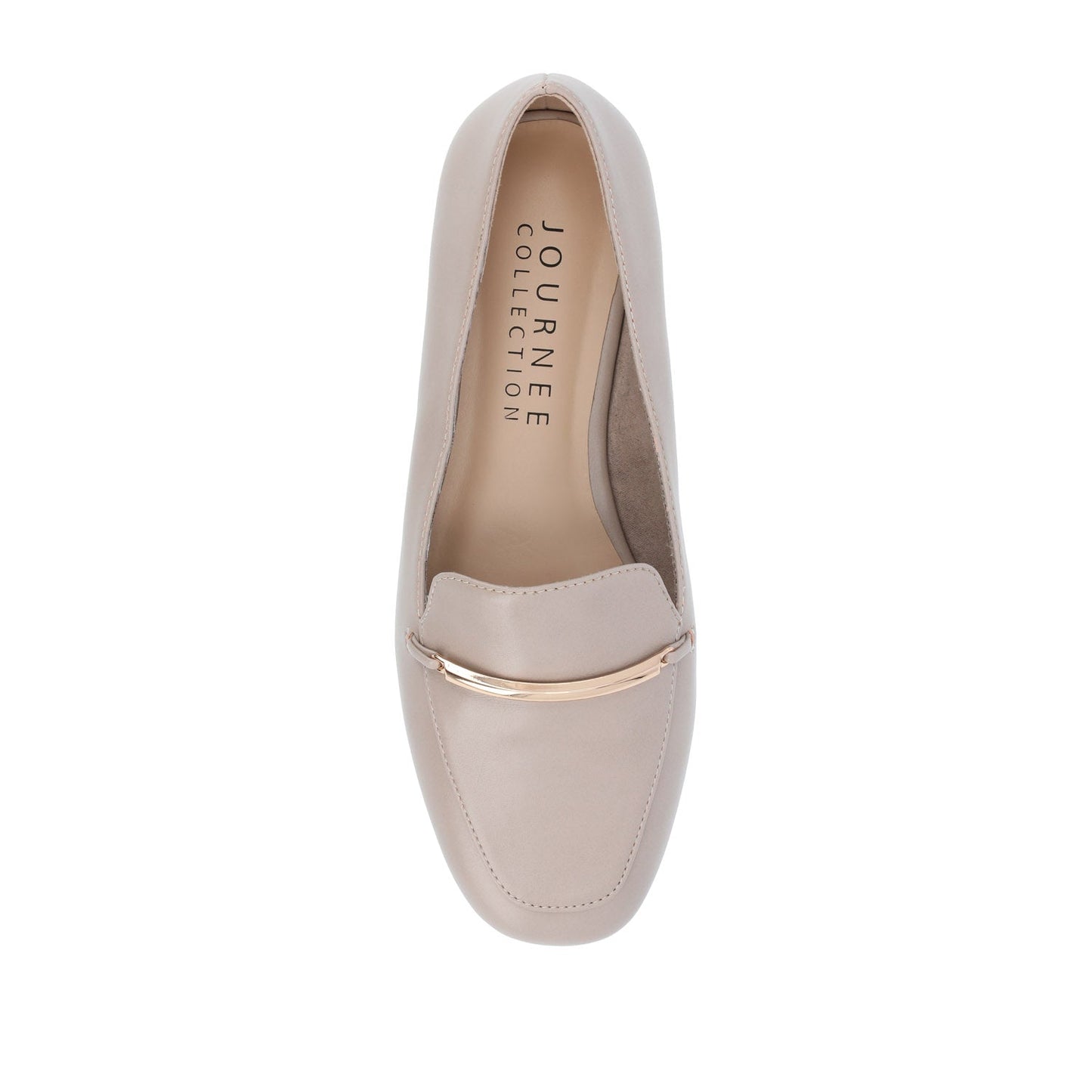 Journee WRENN LOAFER FLATS IN VEGAN LEATHER - Taupe PU