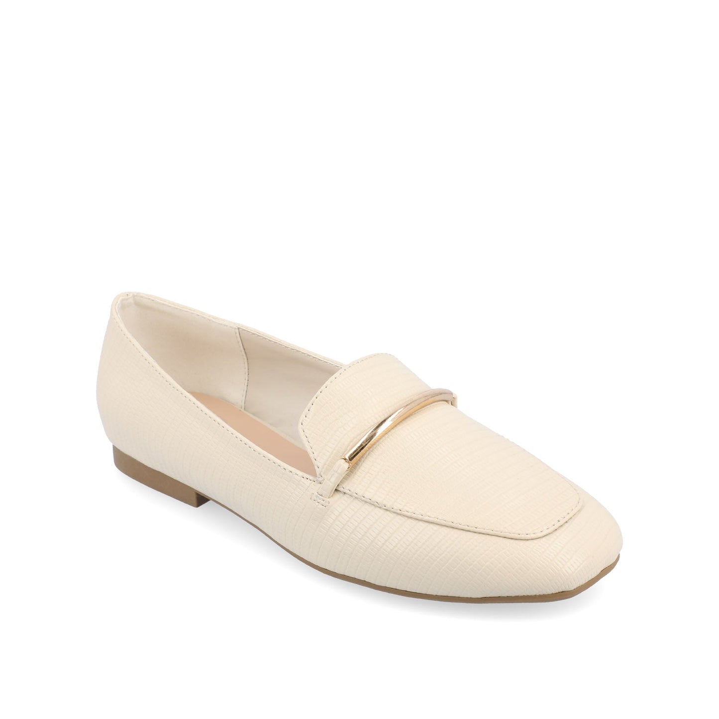 Journee WRENN LOAFER FLATS IN PRINT - Ivory Lizard