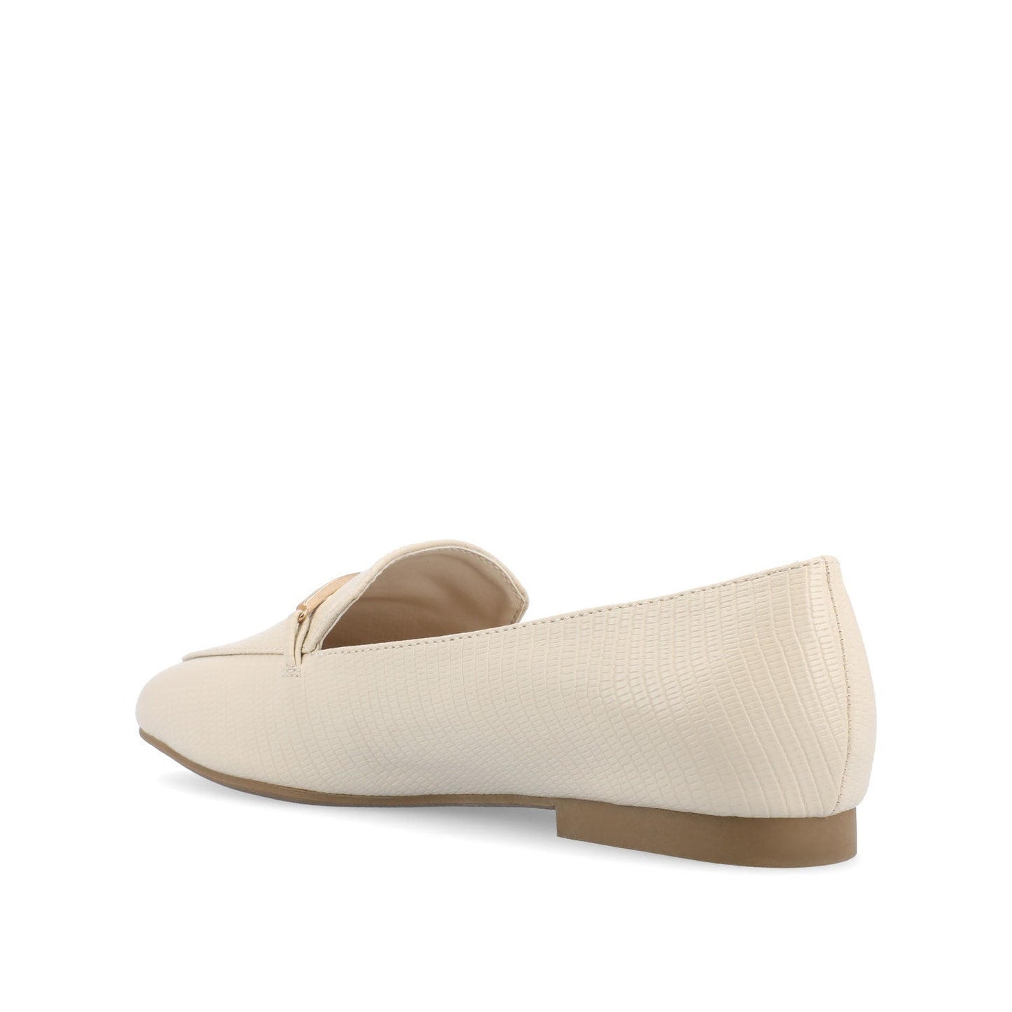Journee WRENN LOAFER FLATS IN PRINT - Ivory Lizard