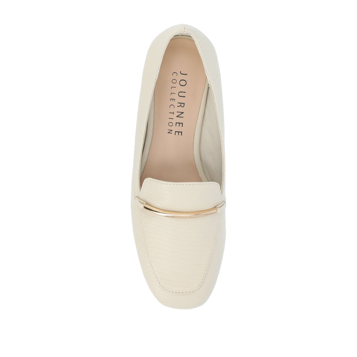 Journee WRENN LOAFER FLATS IN PRINT - Ivory Lizard