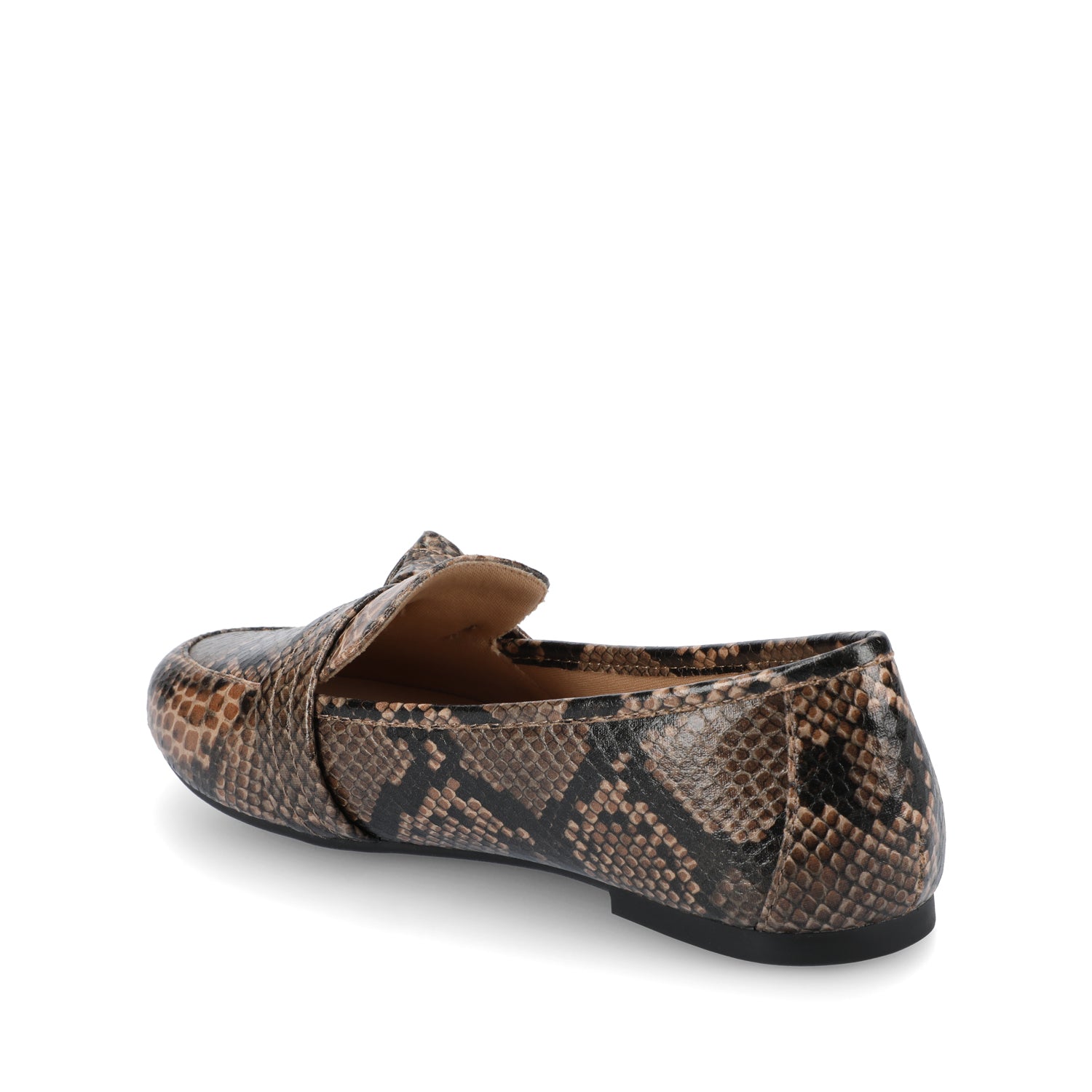 Journee MARCI LOAFER FLATS IN VEGAN LEATHER - Brown Snake