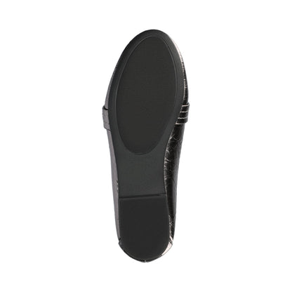 Journee MARCI LOAFER FLATS IN VEGAN LEATHER - Pewter Crinkle