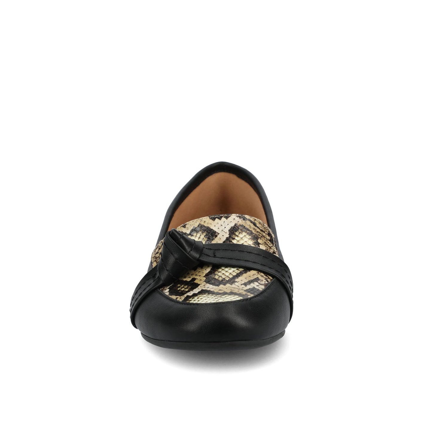 Journee MARCI LOAFER FLATS IN VEGAN LEATHER - Tan Snake