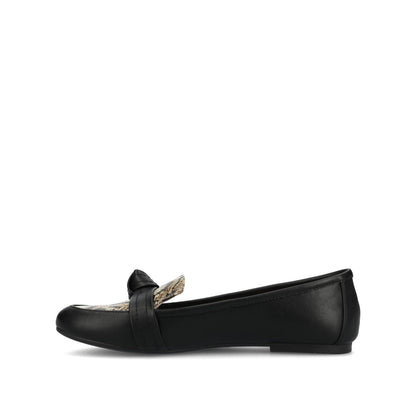 Journee MARCI LOAFER FLATS IN VEGAN LEATHER - Tan Snake