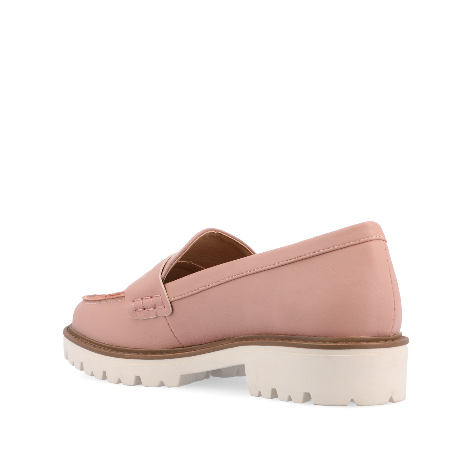 Journee KENLY LOAFER FLATS IN VEGAN LEATHER - Blush PU