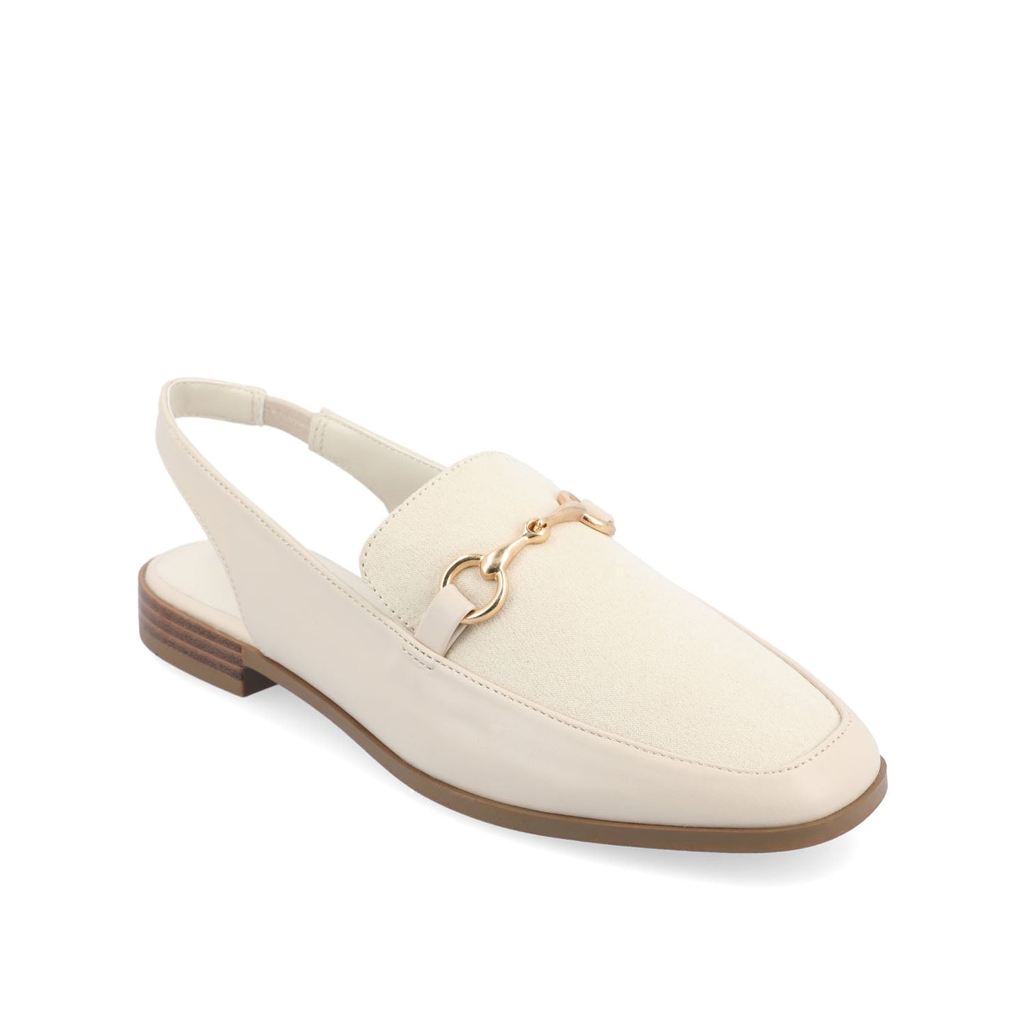 Journee LAINEY LOAFER FLATS IN VEGAN LEATHER - Off White