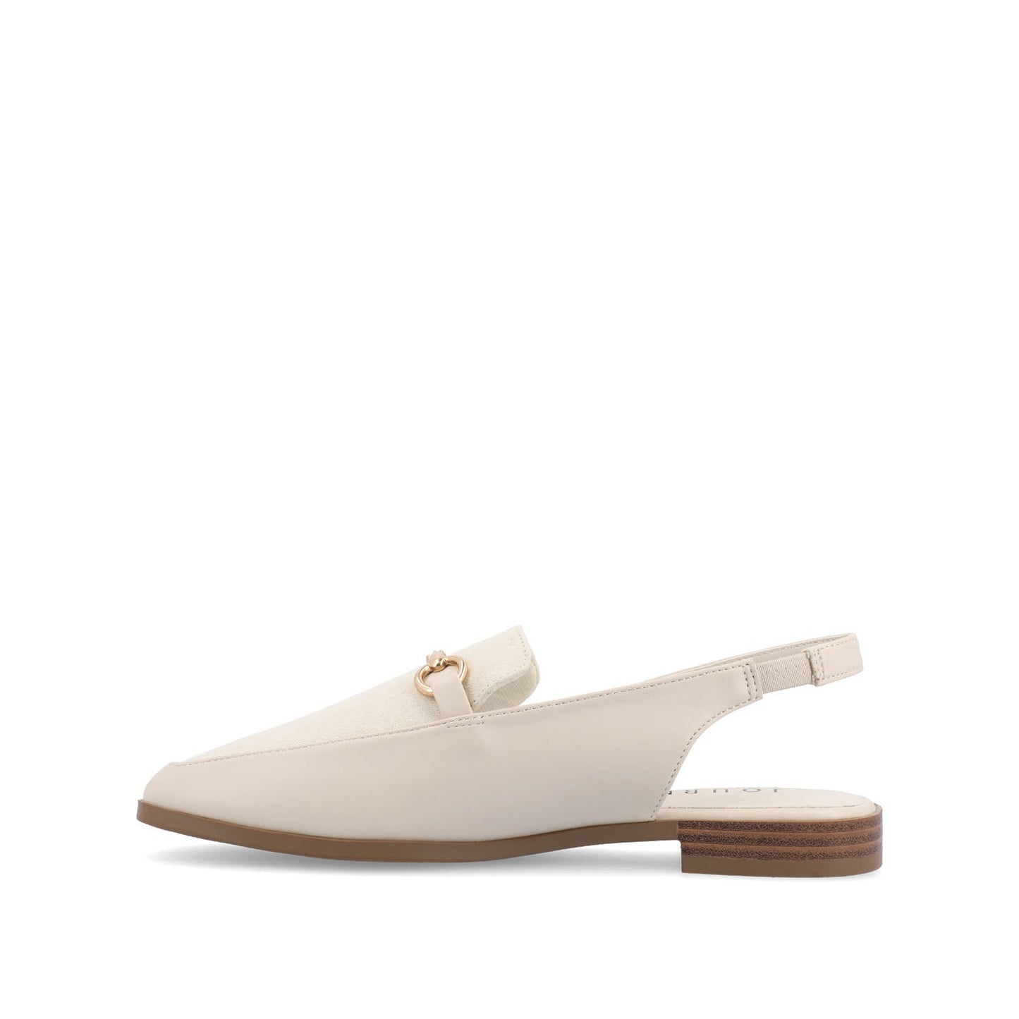Journee LAINEY LOAFER FLATS IN VEGAN LEATHER - Off White