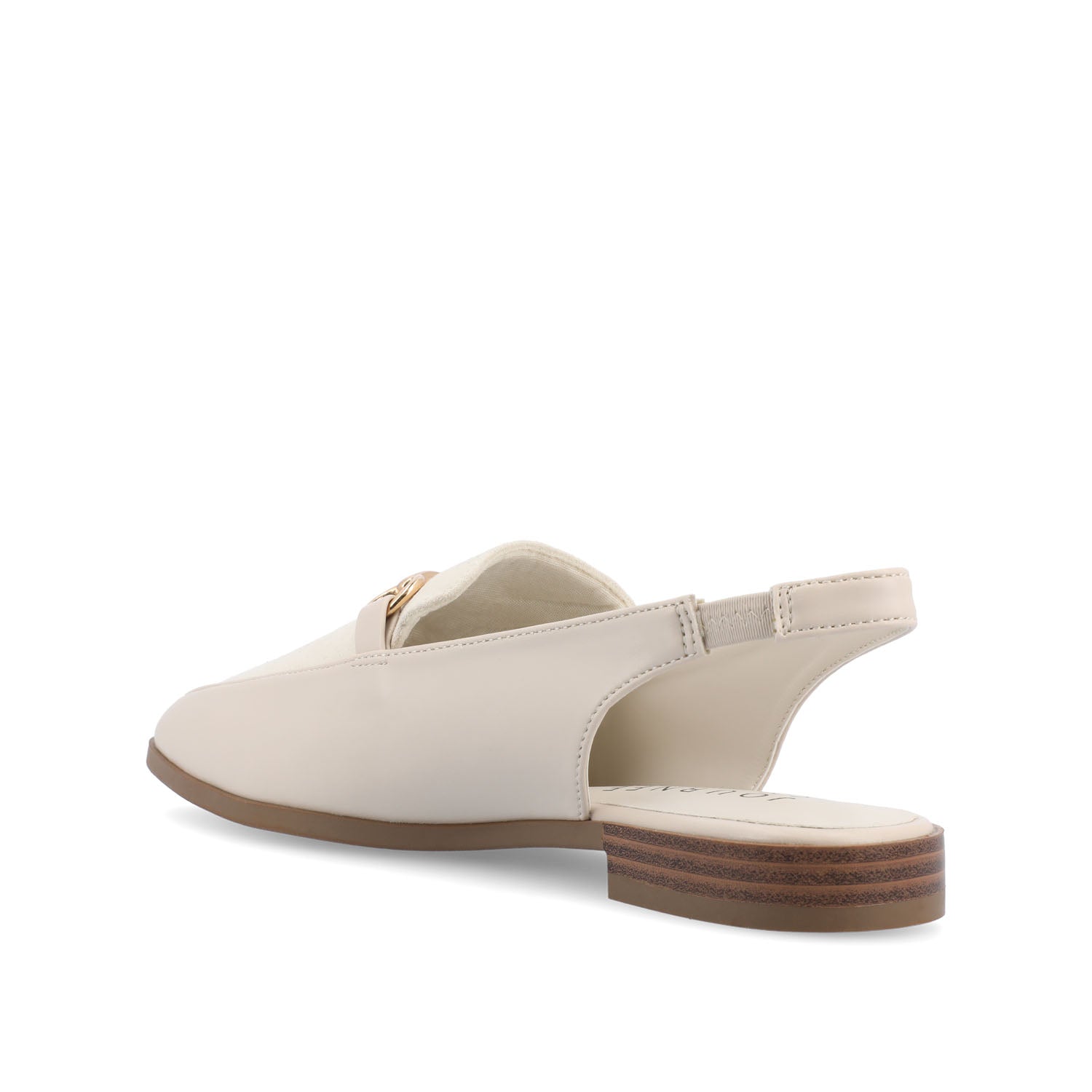 Journee LAINEY LOAFER FLATS IN VEGAN LEATHER - Off White