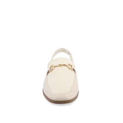Journee LAINEY LOAFER FLATS IN VEGAN LEATHER - Off White