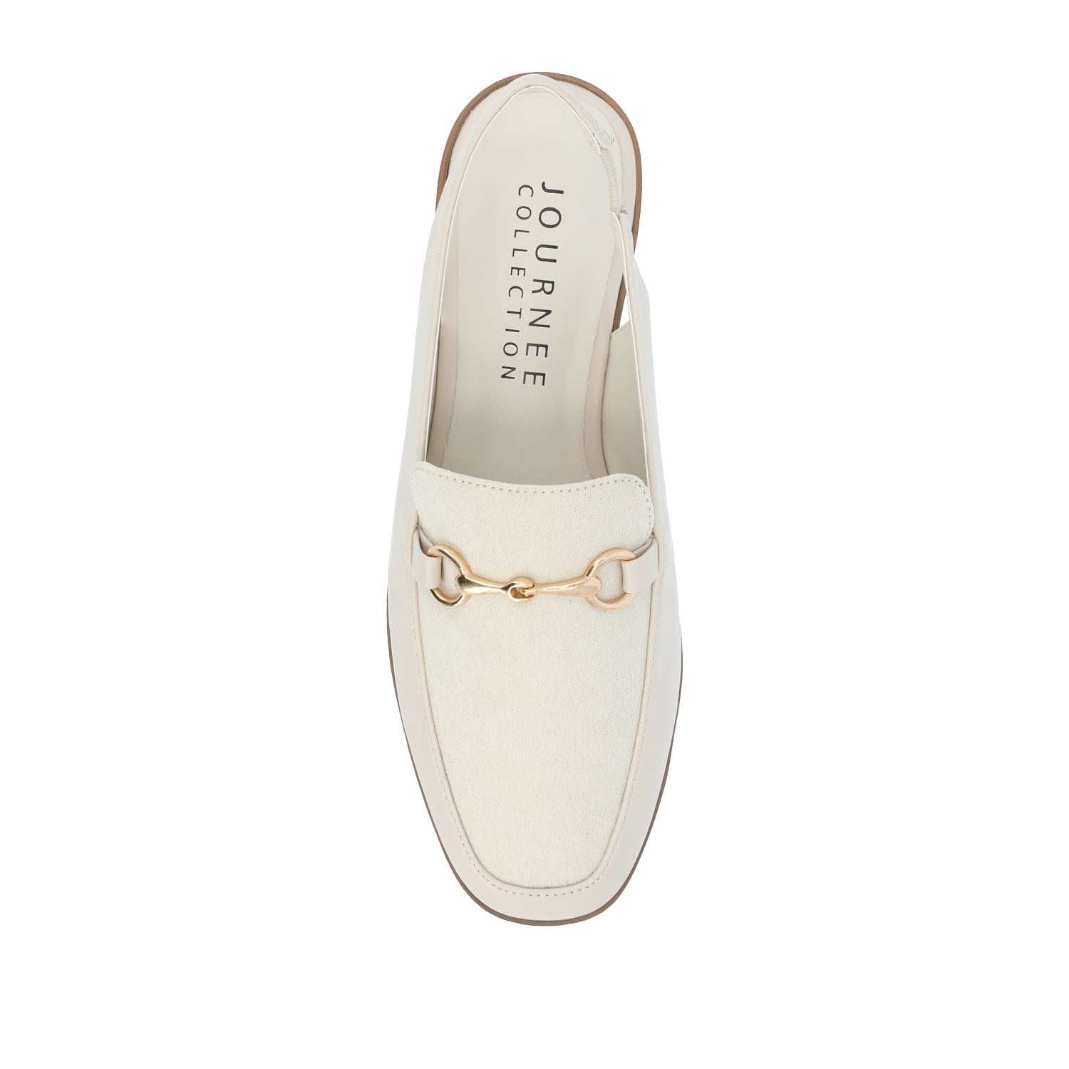 Journee LAINEY LOAFER FLATS IN VEGAN LEATHER - Off White
