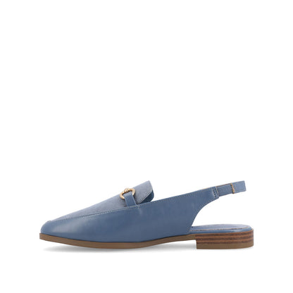 Journee LAINEY LOAFER FLATS IN VEGAN LEATHER - Blue