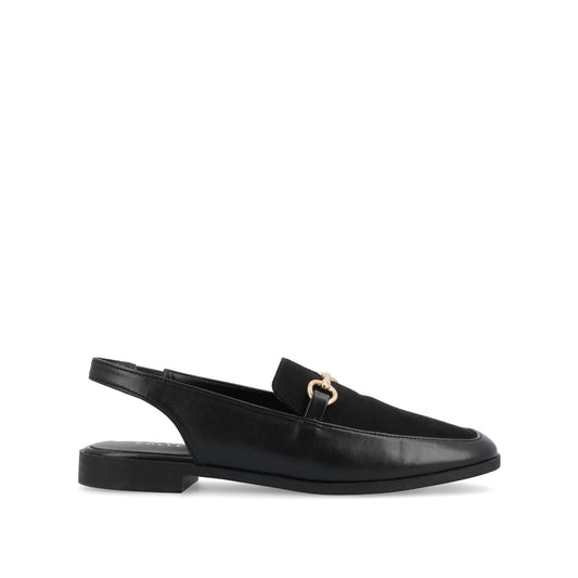 Journee LAINEY LOAFER FLATS IN VEGAN LEATHER - Black