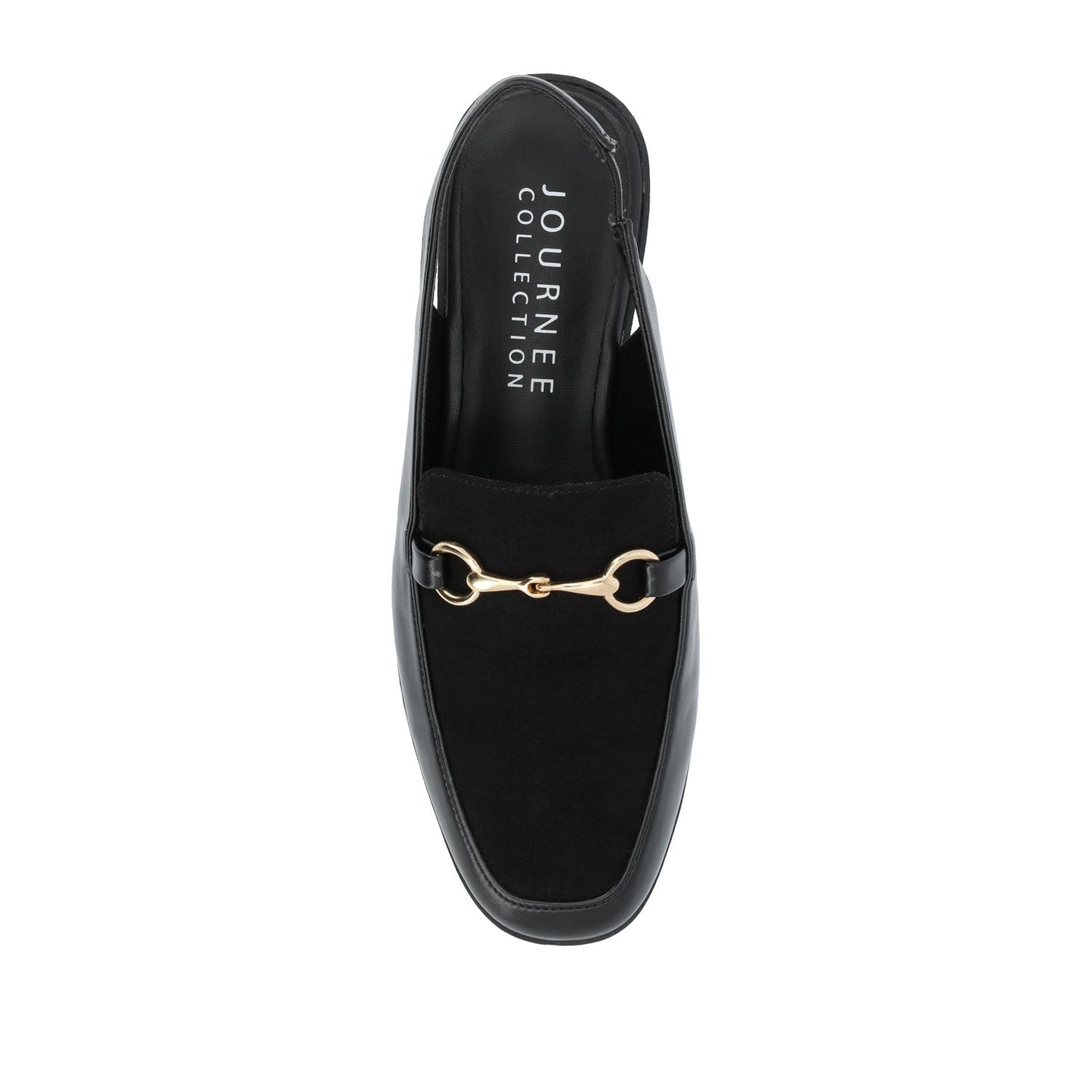 Journee LAINEY LOAFER FLATS IN VEGAN LEATHER - Black