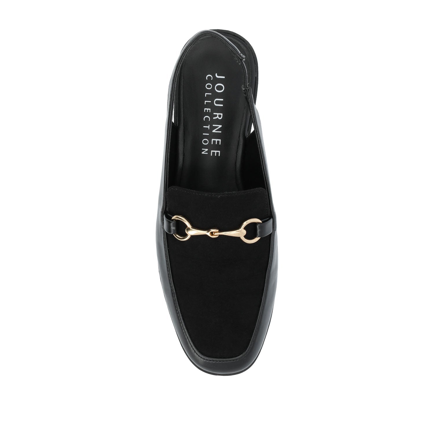 Journee LAINEY LOAFER FLATS IN VEGAN LEATHER - Black