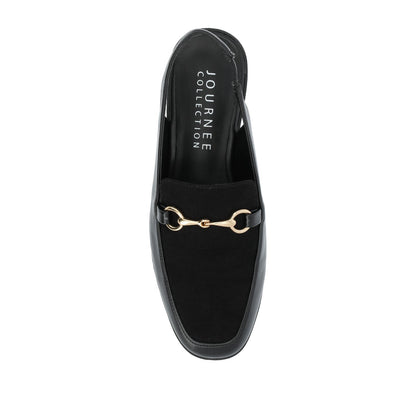 Journee LAINEY LOAFER FLATS IN VEGAN LEATHER - Black