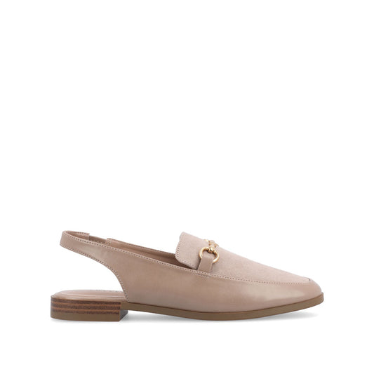 Journee LAINEY LOAFER FLATS IN VEGAN LEATHER - Taupe