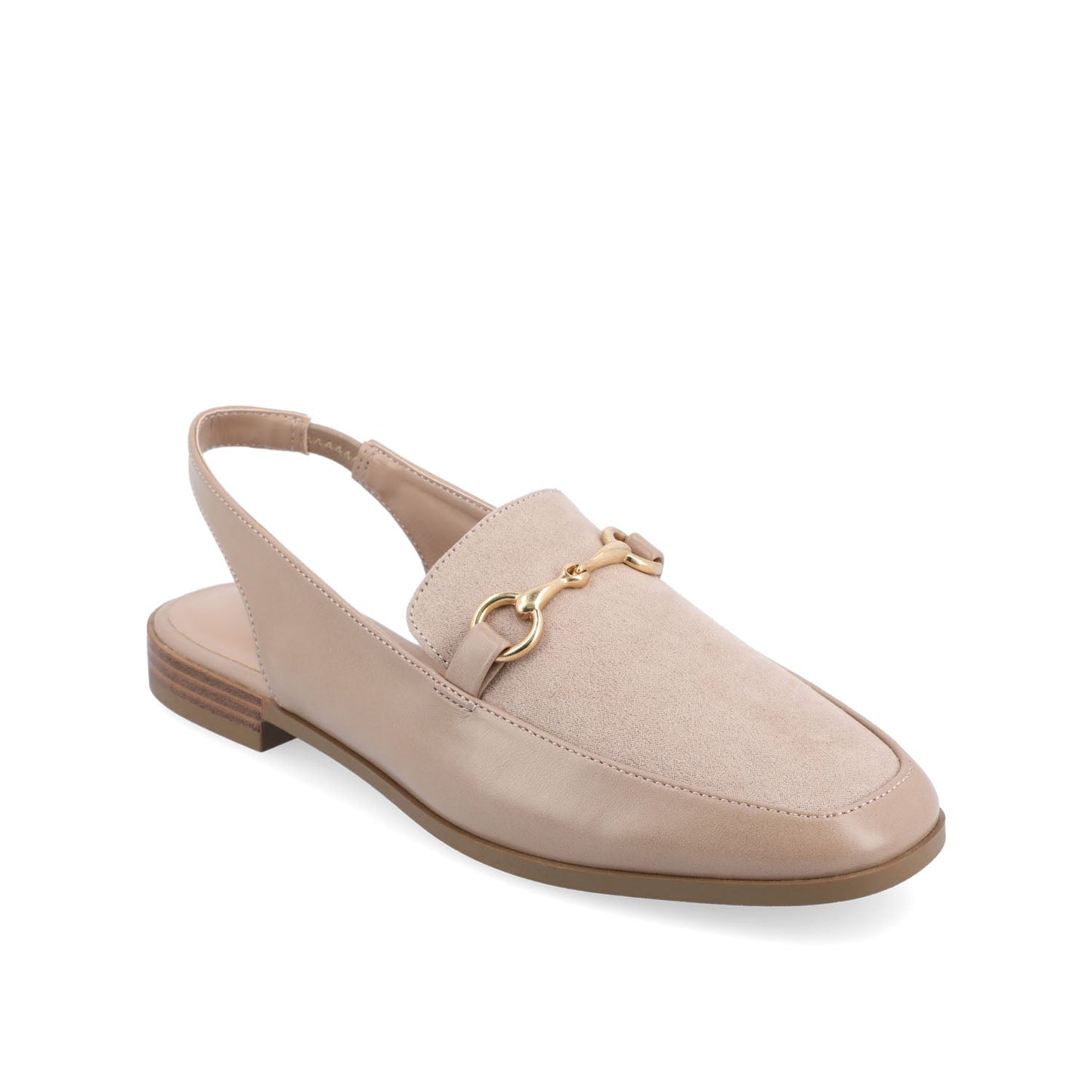 Journee LAINEY LOAFER FLATS IN VEGAN LEATHER - Taupe