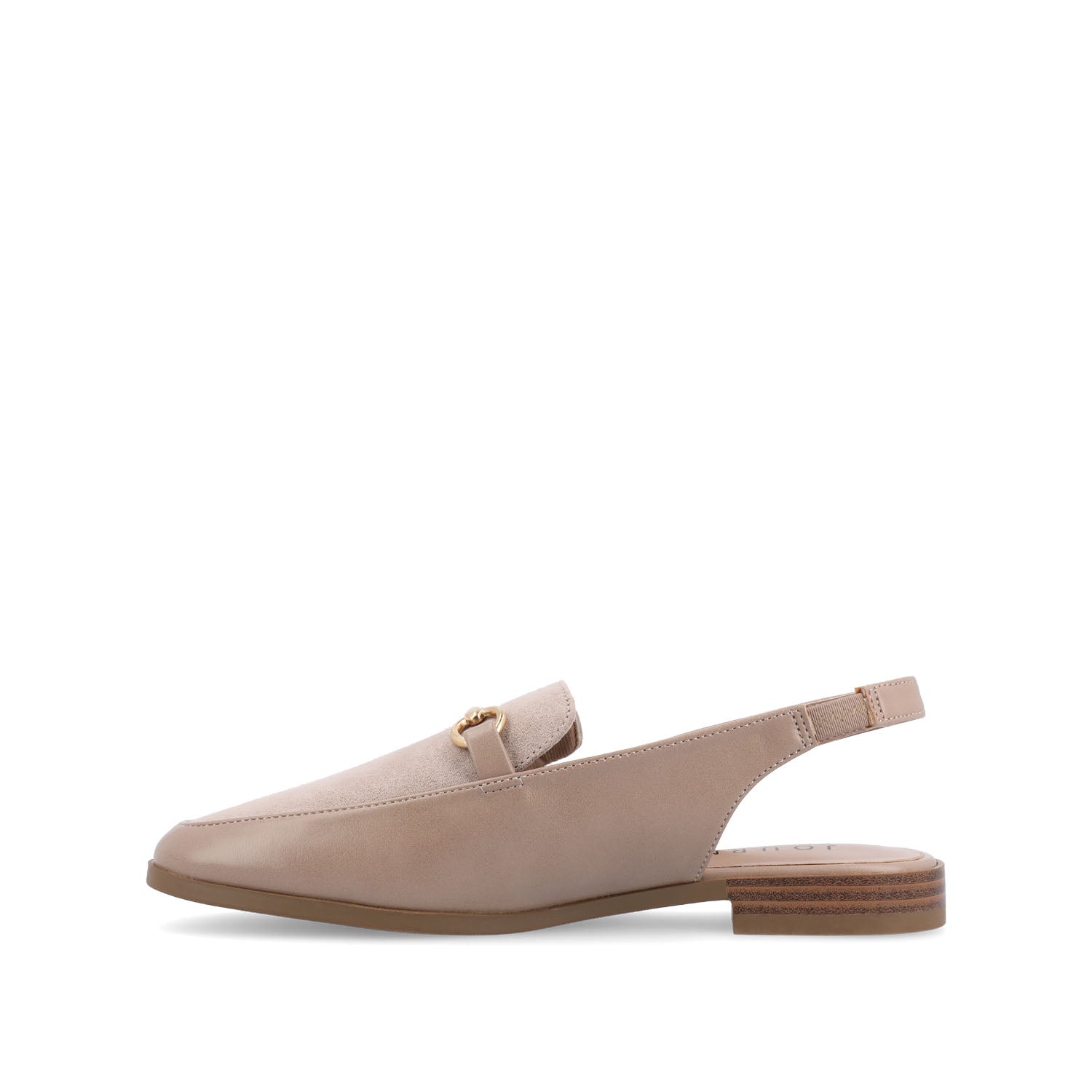 Journee LAINEY LOAFER FLATS IN VEGAN LEATHER - Taupe