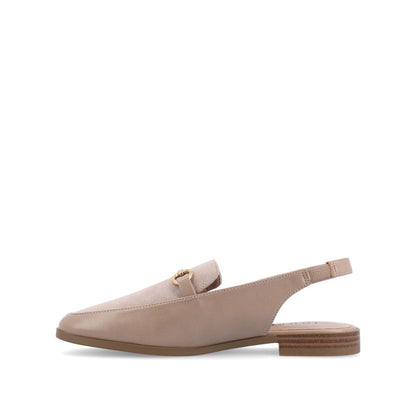 Journee LAINEY LOAFER FLATS IN VEGAN LEATHER - Taupe