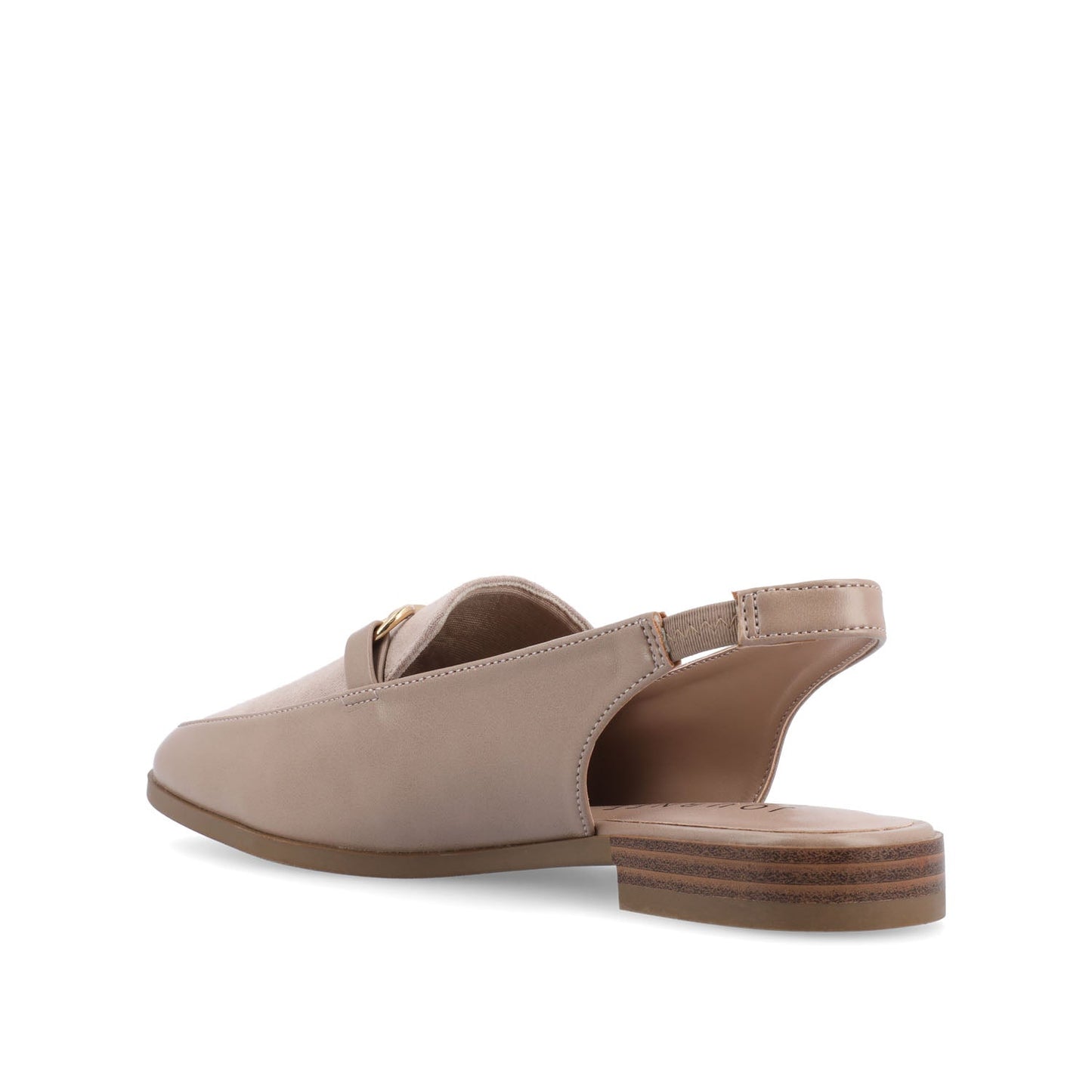 Journee LAINEY LOAFER FLATS IN VEGAN LEATHER - Taupe