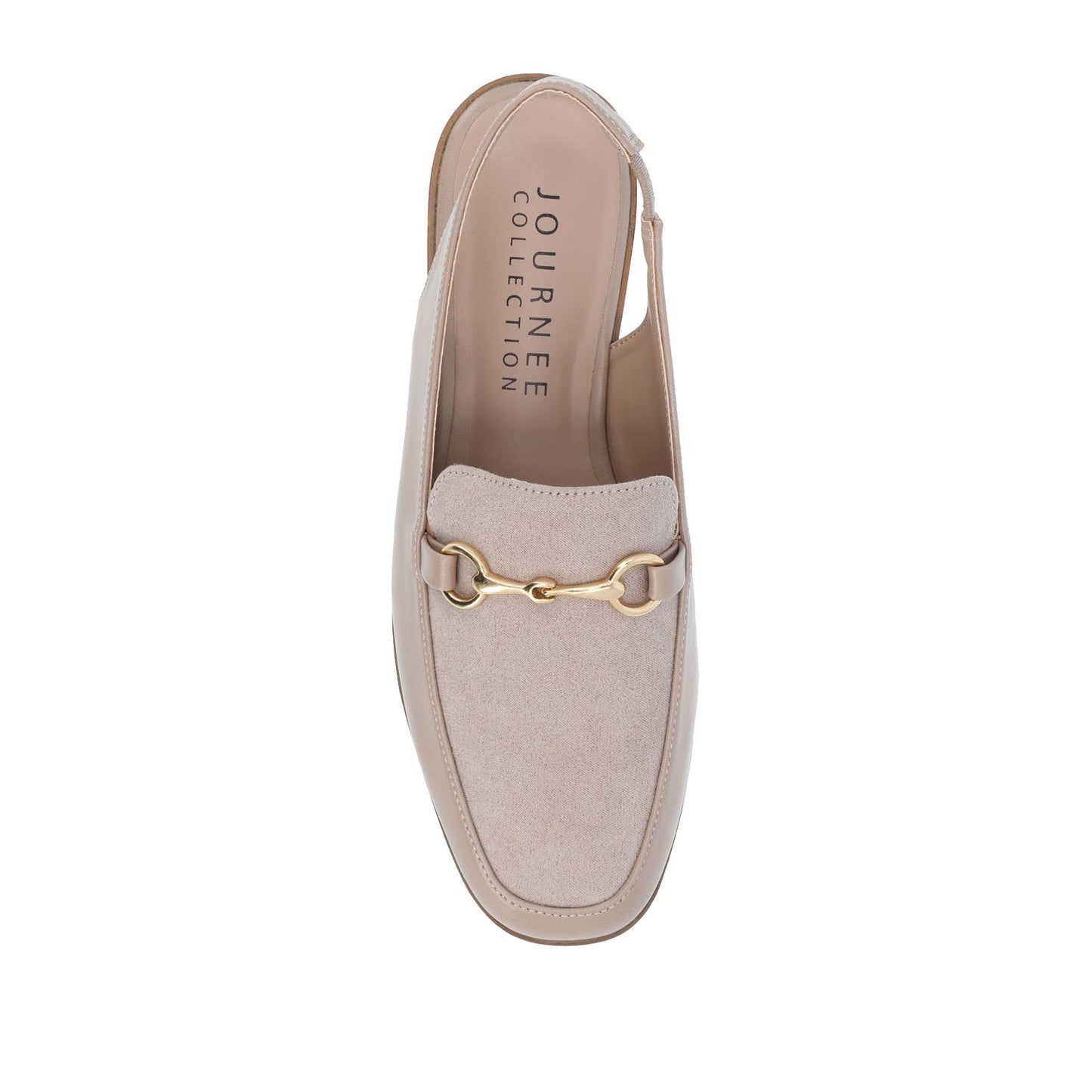 Journee LAINEY LOAFER FLATS IN VEGAN LEATHER - Taupe