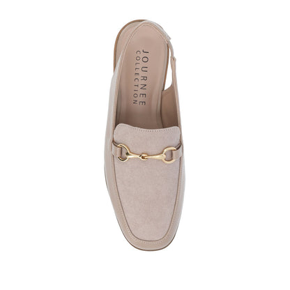 Journee LAINEY LOAFER FLATS IN VEGAN LEATHER - Taupe