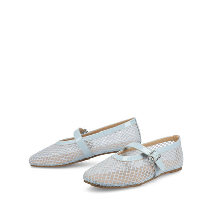 Journee CASHA MARY JANE FLATS IN MESH - Light Blue Mesh