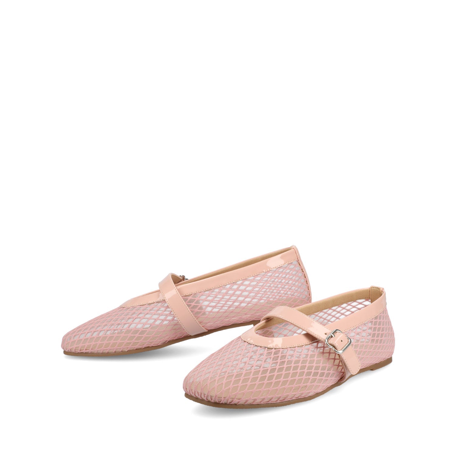Journee CASHA MARY JANE FLATS IN MESH - Pink Mesh