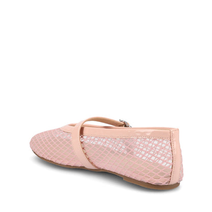 Journee CASHA MARY JANE FLATS IN MESH - Pink Mesh