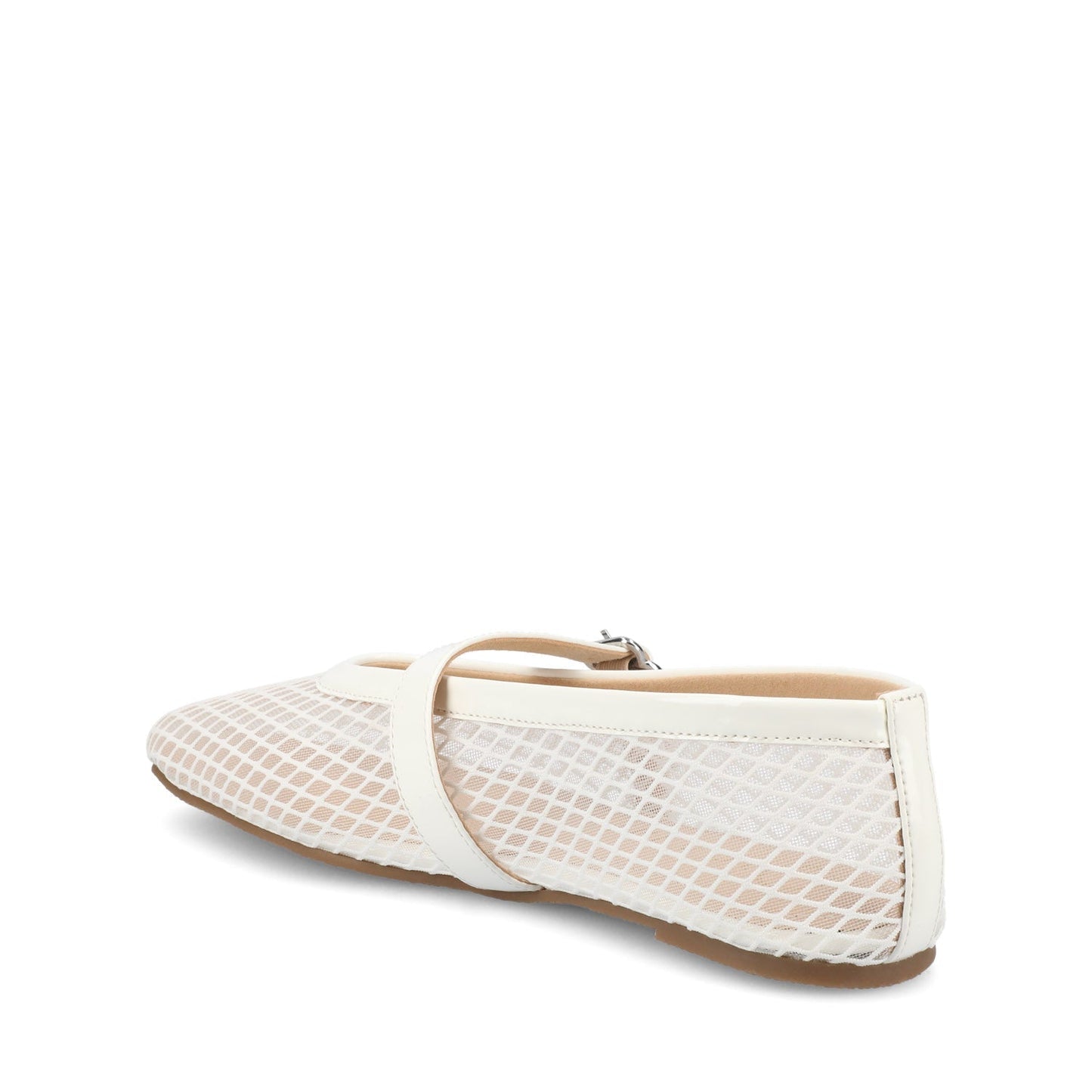 Journee CASHA MARY JANE FLATS IN MESH - White Mesh
