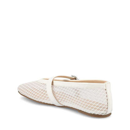 Journee CASHA MARY JANE FLATS IN MESH - White Mesh