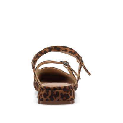 Journee GRETCHENN HEELED FLATS IN VEGAN LEATHER - Leopard