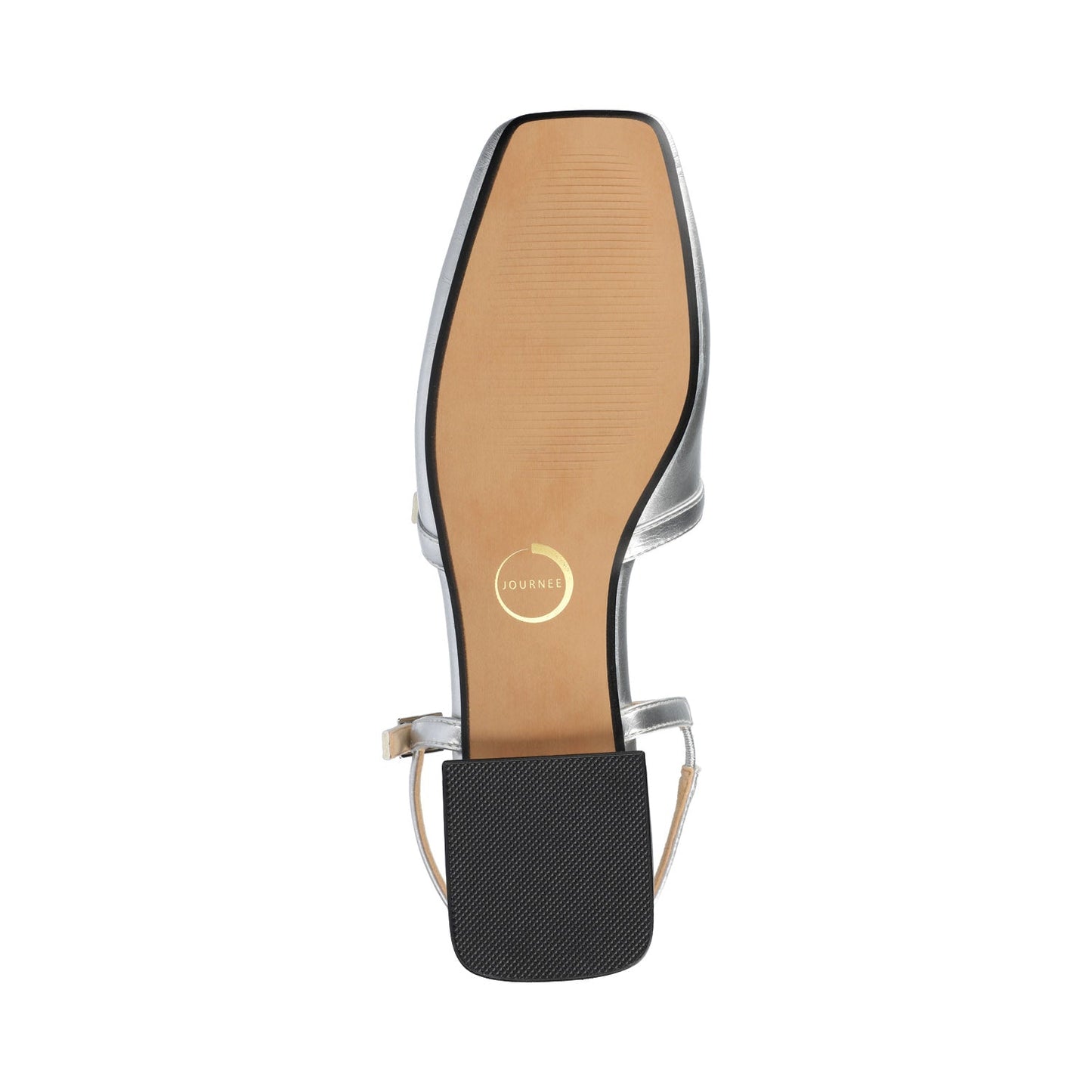 Journee GRETCHENN HEELED FLATS IN VEGAN LEATHER - Silver