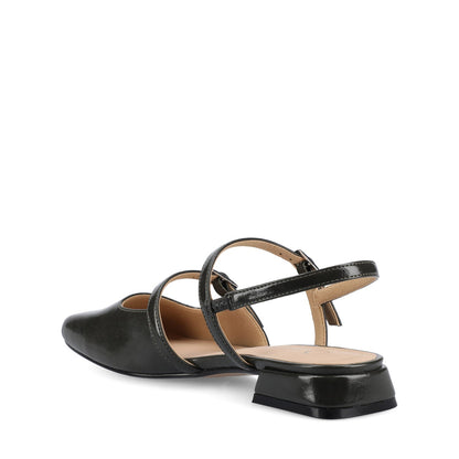 Journee GRETCHENN HEELED FLATS IN VEGAN LEATHER - Olive