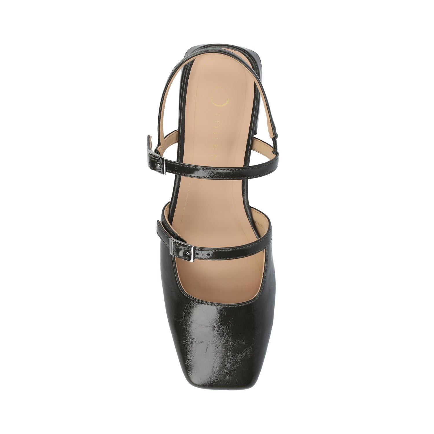 Journee GRETCHENN HEELED FLATS IN VEGAN LEATHER - Olive