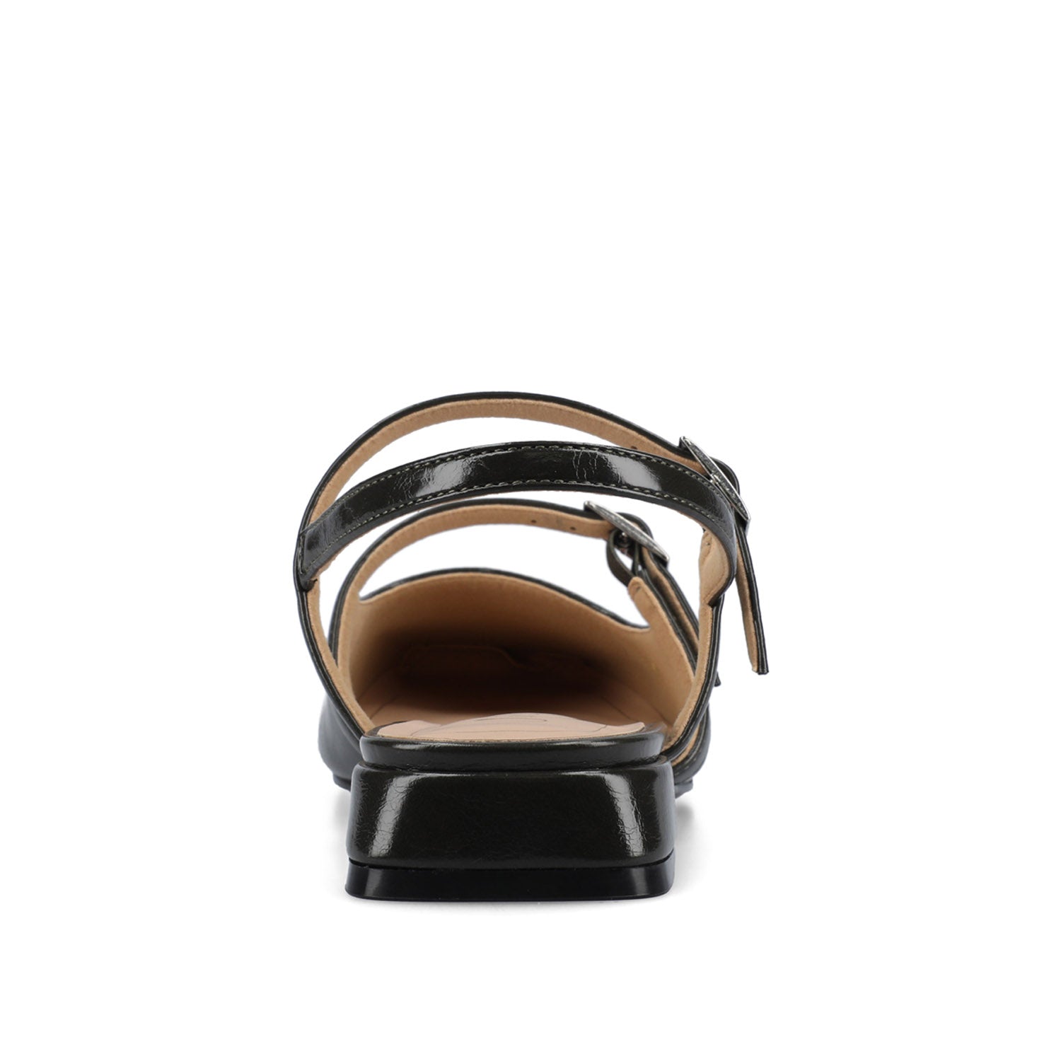 Journee GRETCHENN HEELED FLATS IN VEGAN LEATHER - Olive