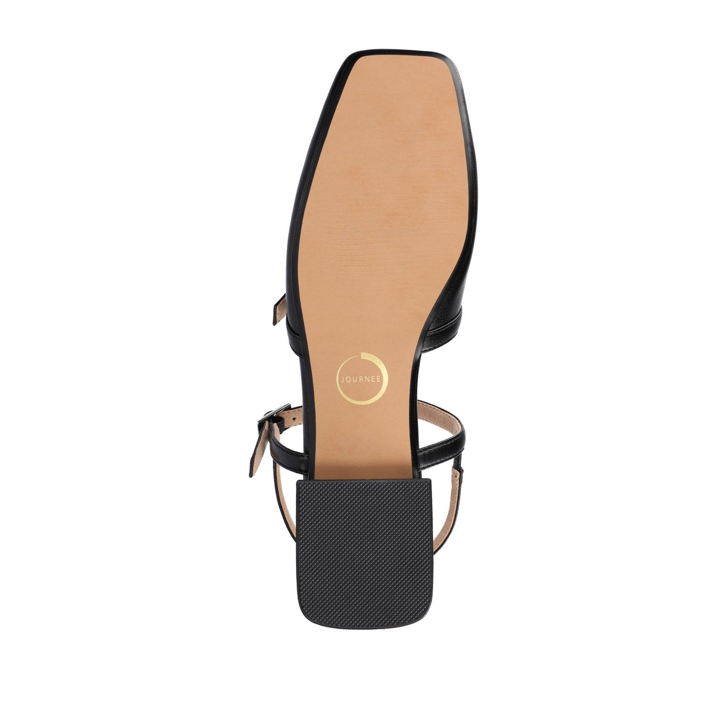 Journee GRETCHENN HEELED FLATS IN VEGAN LEATHER - Black PU