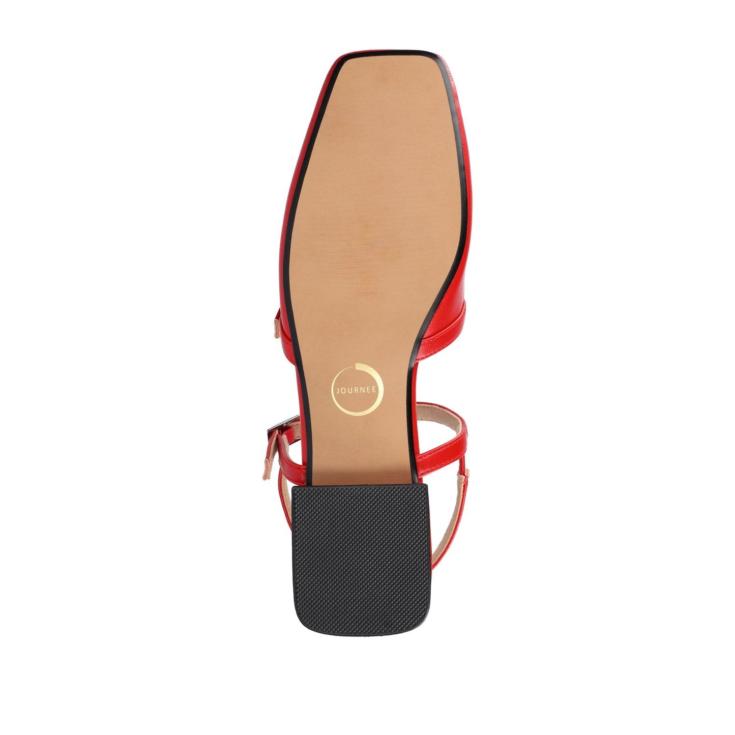 Journee GRETCHENN HEELED FLATS IN VEGAN LEATHER - Red PU