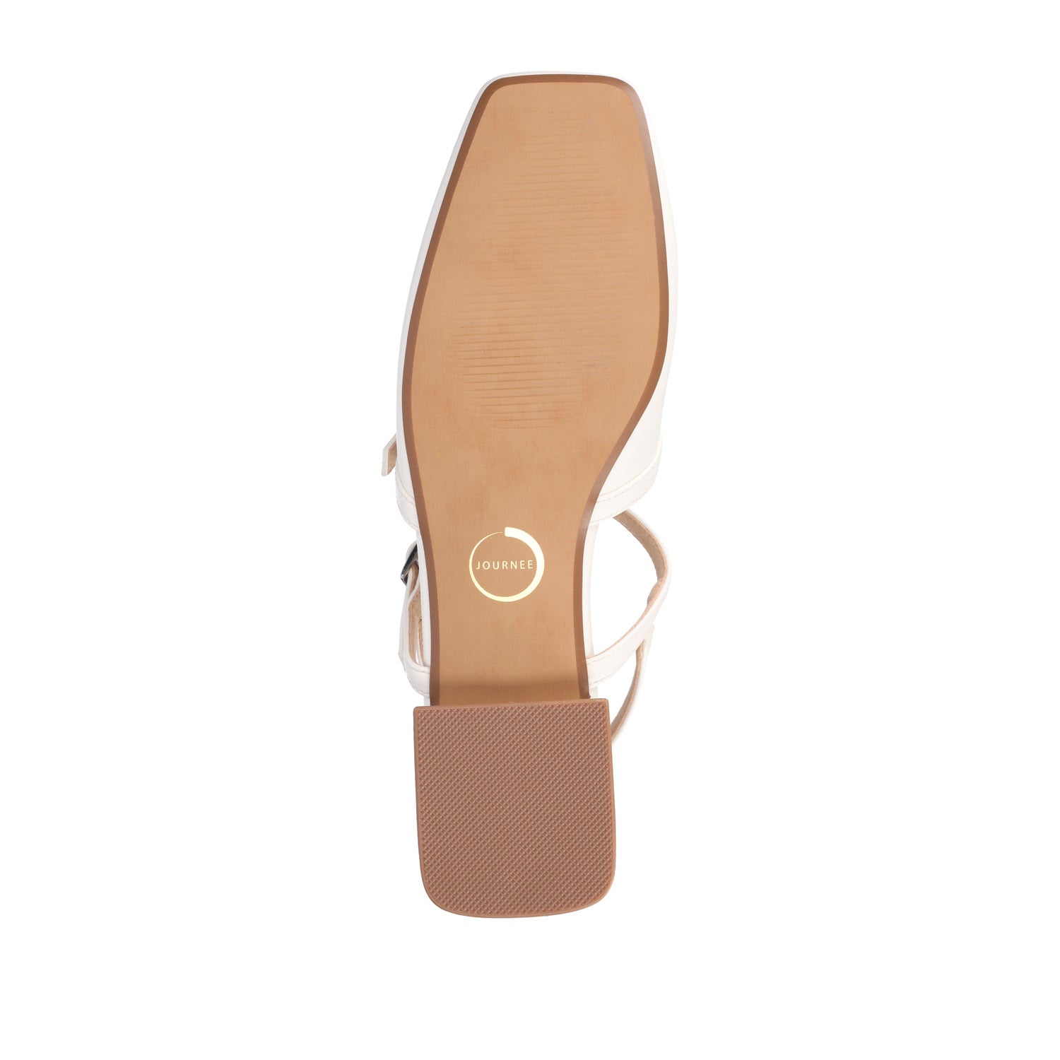 Journee GRETCHENN HEELED FLATS IN VEGAN LEATHER - White PU
