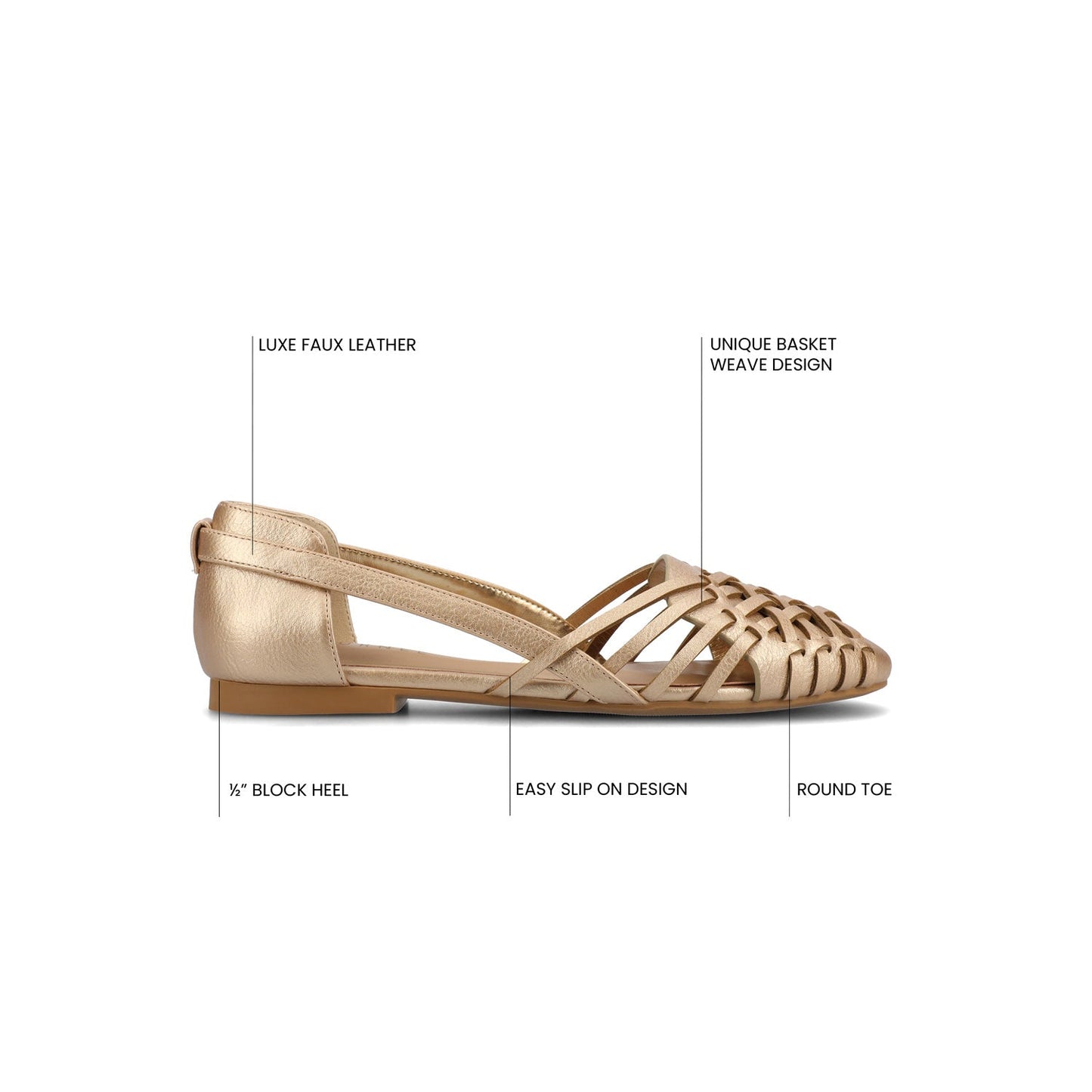 Journee Ekko Flat | Women's Woven Flat
