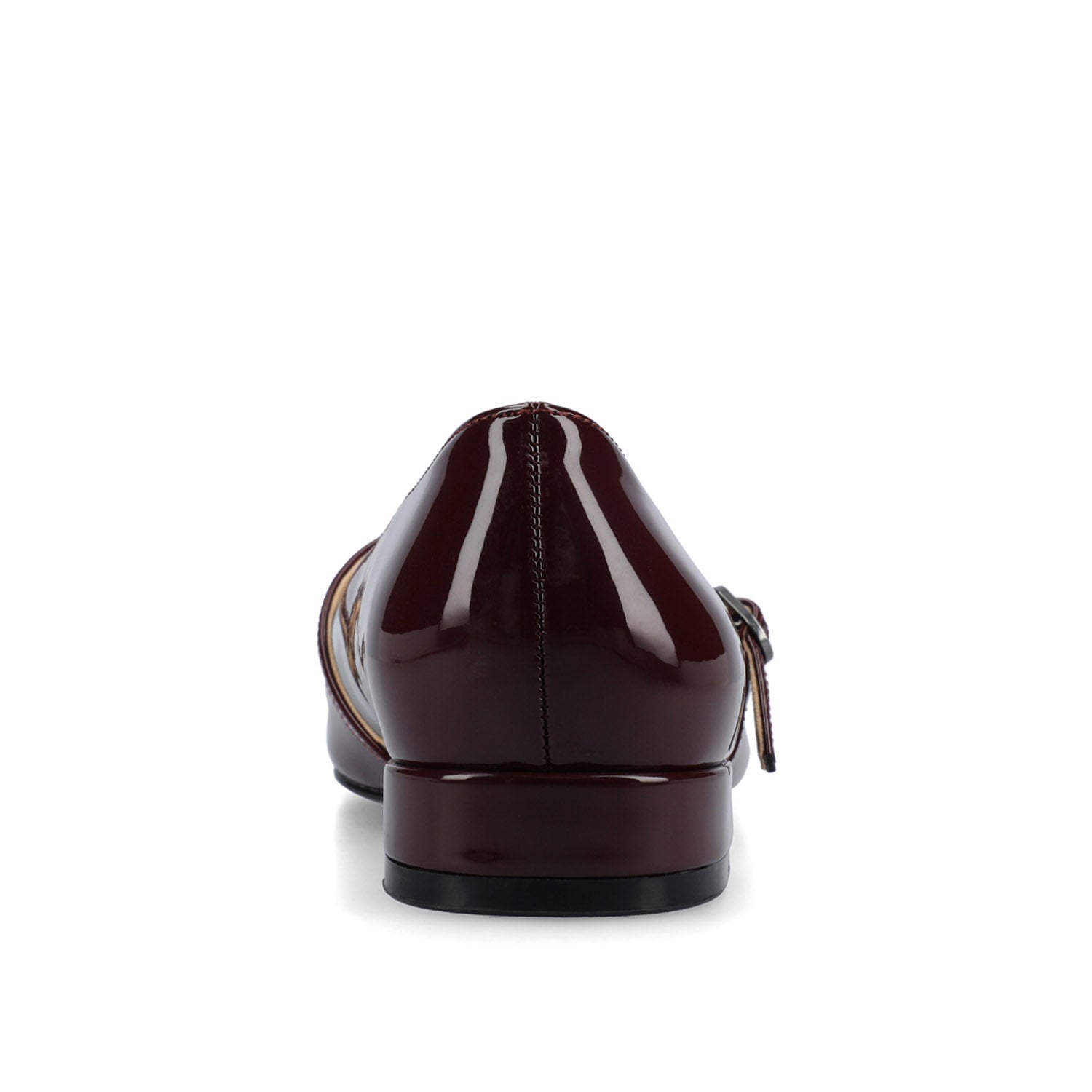 Journee CAMBY DRESS FLAT IN VEGAN LEATHER - Oxblood Patent
