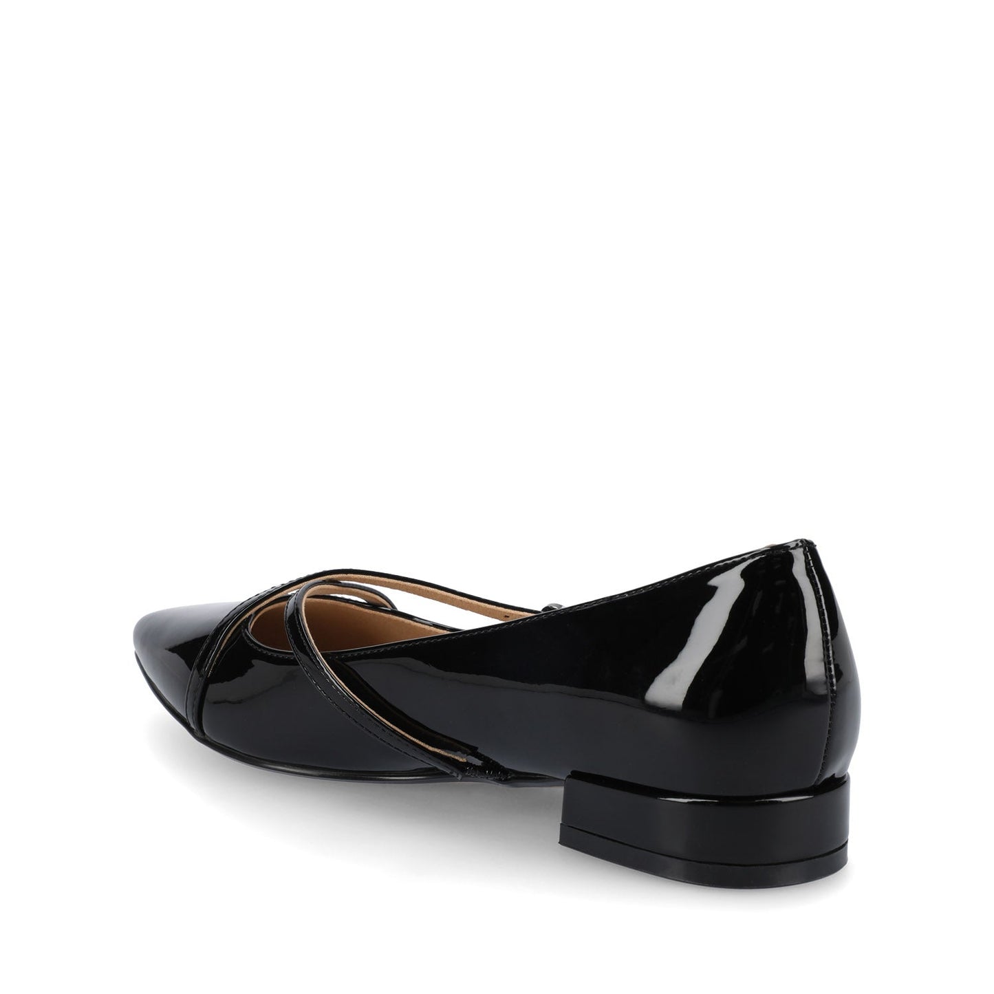 Journee CAMBY DRESS FLAT IN VEGAN LEATHER - Black Patent