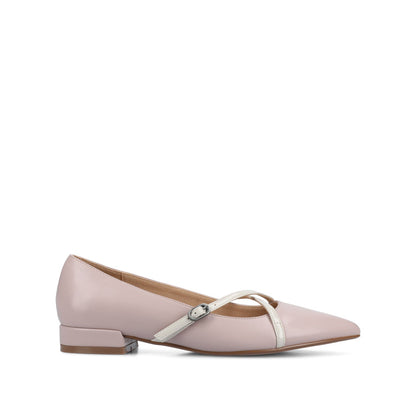 Journee CAMBY DRESS FLAT IN VEGAN LEATHER - Lilac PU