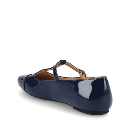 Journee THEAH T-STRAP BALLET FLATS - Patent Navy