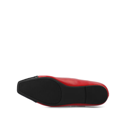 Journee THEAH T-STRAP BALLET FLATS - Red