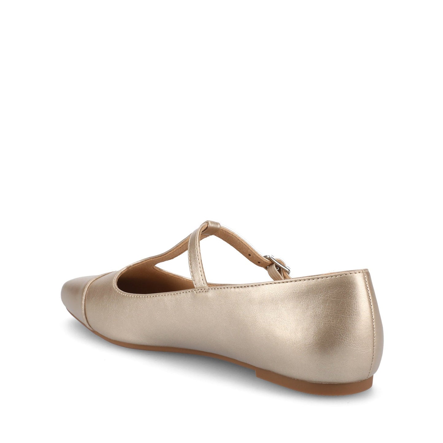 Journee THEAH T-STRAP BALLET FLATS - Champagne