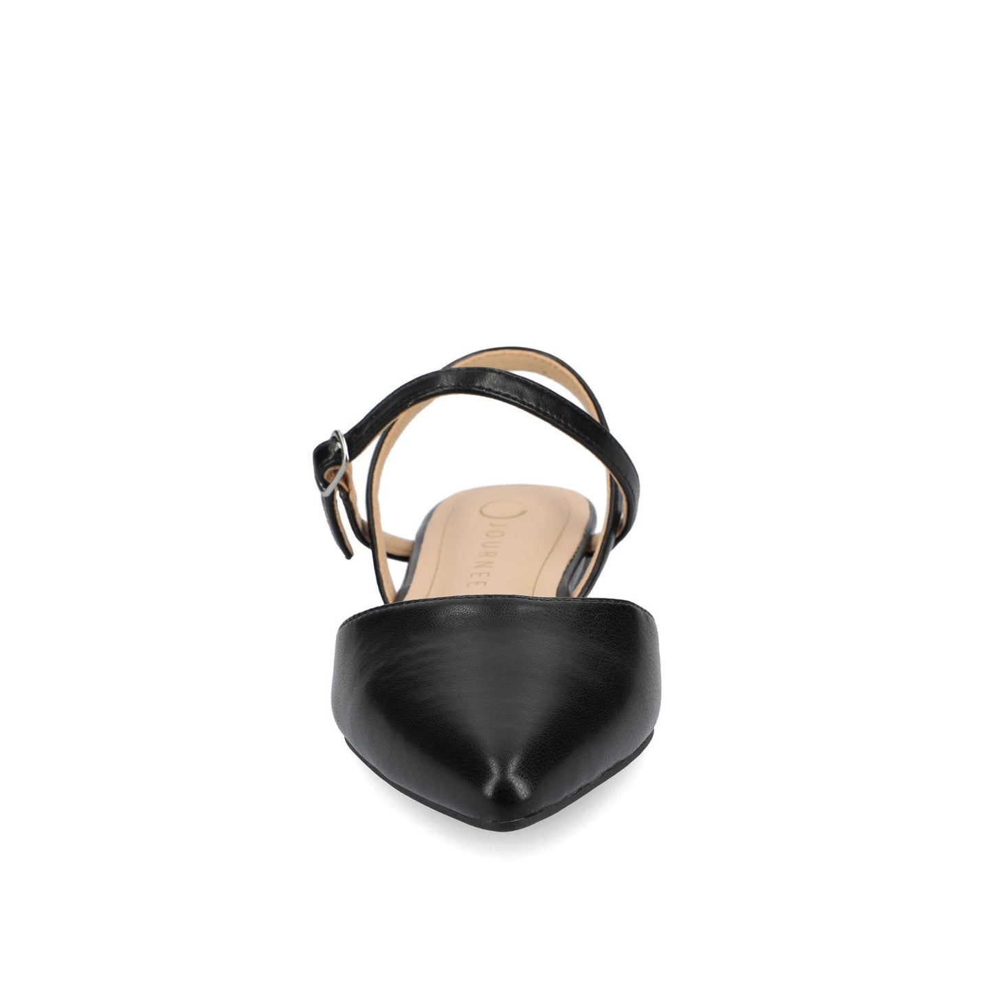 Journee MARTINE SLINGBACK FLATS IN VEGAN LEATHER - Black PU