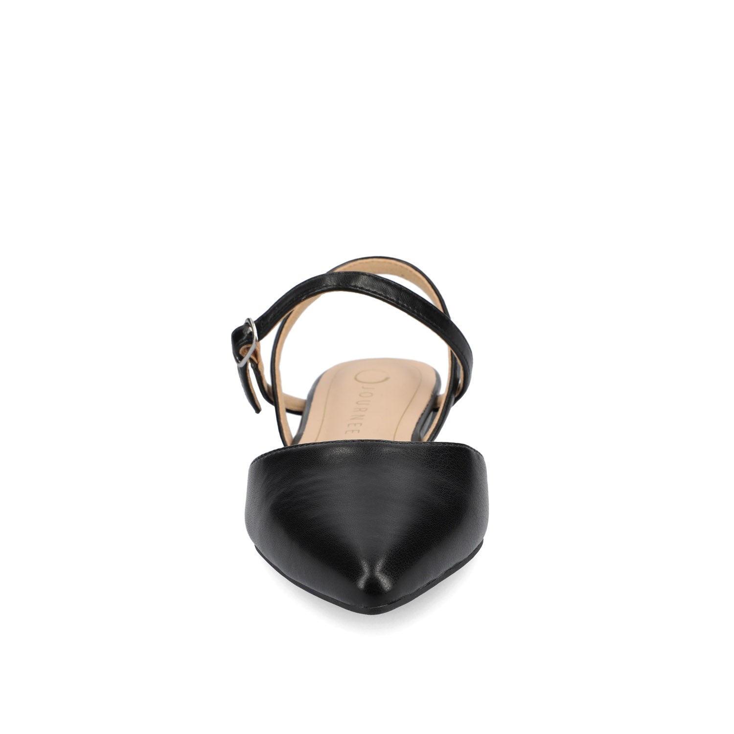 Journee MARTINE SLINGBACK FLATS IN VEGAN LEATHER - Black PU